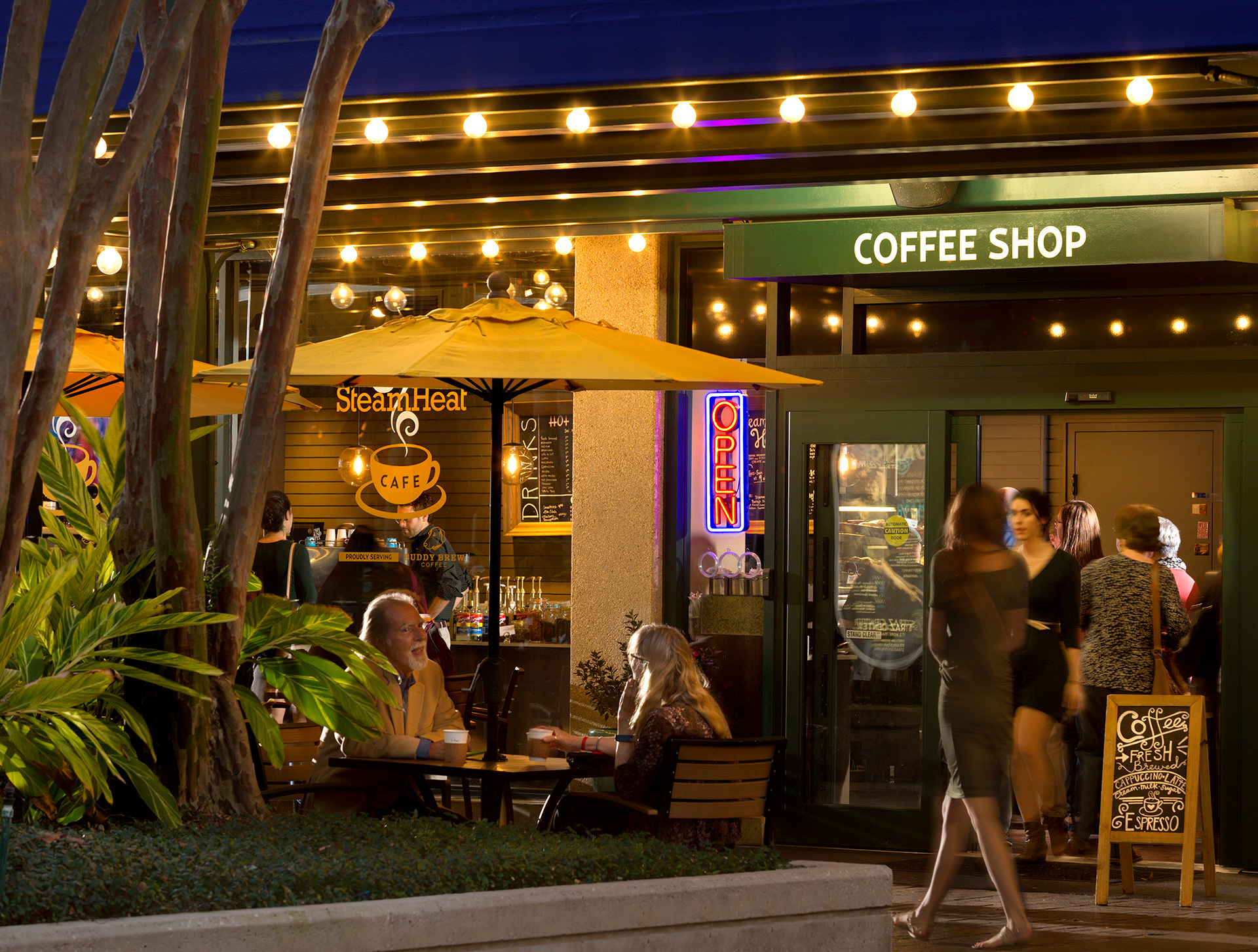 exterior of SteamHeat coffee shop